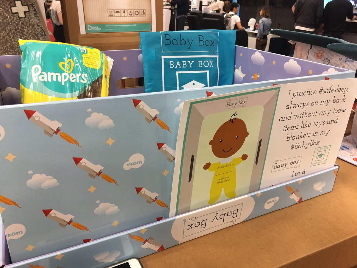 PublicisHealth's tweet image. Baby Box Co. given to moms in Finland to reduce Sudden Unexpected Infant Death Syndrome - lowest rates in world #SXSW #PoweredByPaper