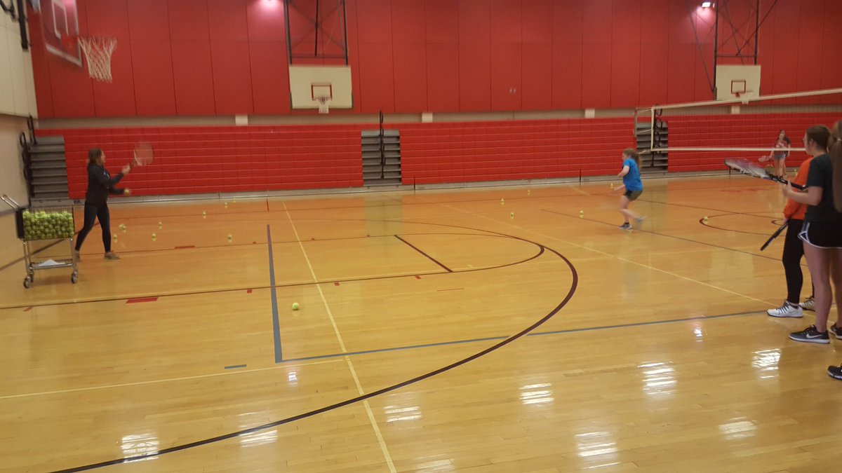 Cold on the courts, but warm in the gym as Bluffton Tigers tennis team works hard developing their skills.  #giveyourverybest #alwaysatiger