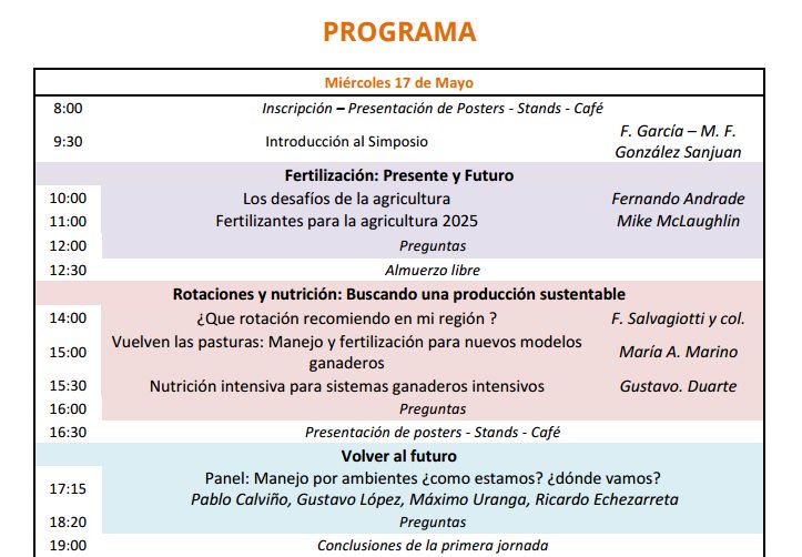 simposiofert's tweet photo. ¿Todavía no te inscribiste al #simposio2017? ¡¡No te lo podes perder!! Mira el programa!! @FertilizarAC  @IPNIcs https://t.co/7o3lFYuMkY https://t.co/EsR5zqXM4V
