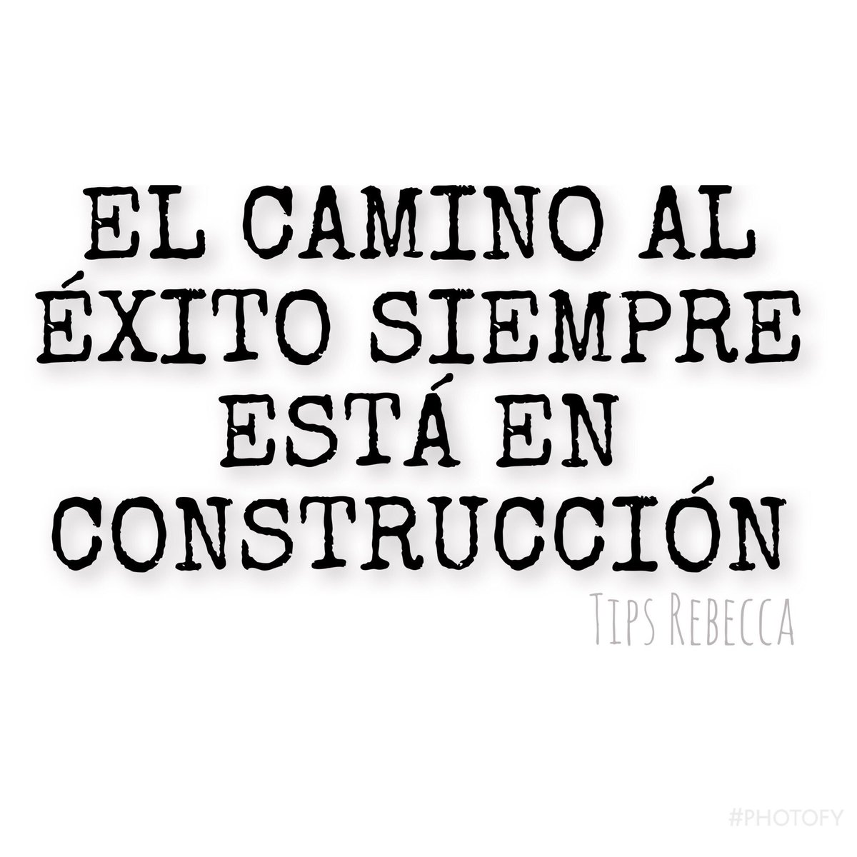 Rebeccabernal's tweet photo. El camino al éxito siempre está en construcción 🙌🏼 https://t.co/6qBRCL5xe3