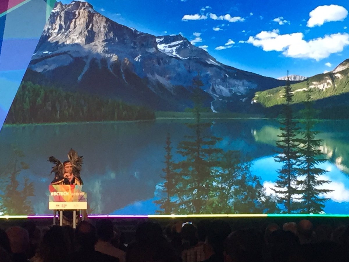 Saruhambagu's tweet photo. #musqueum member opens #BCTECHSummit 2017 https://t.co/RNR0xBveSz