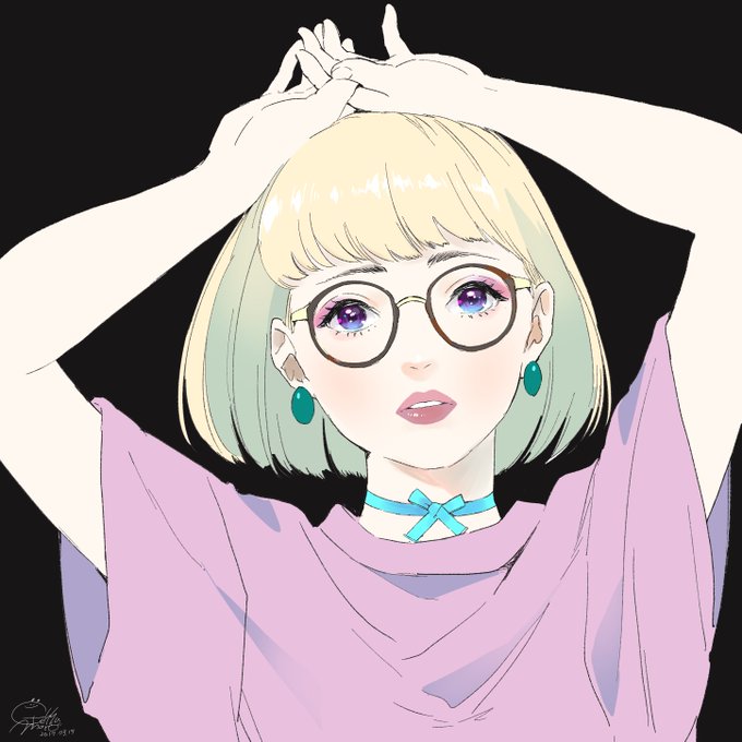 丸メガネのtwitterイラスト検索結果 古い順