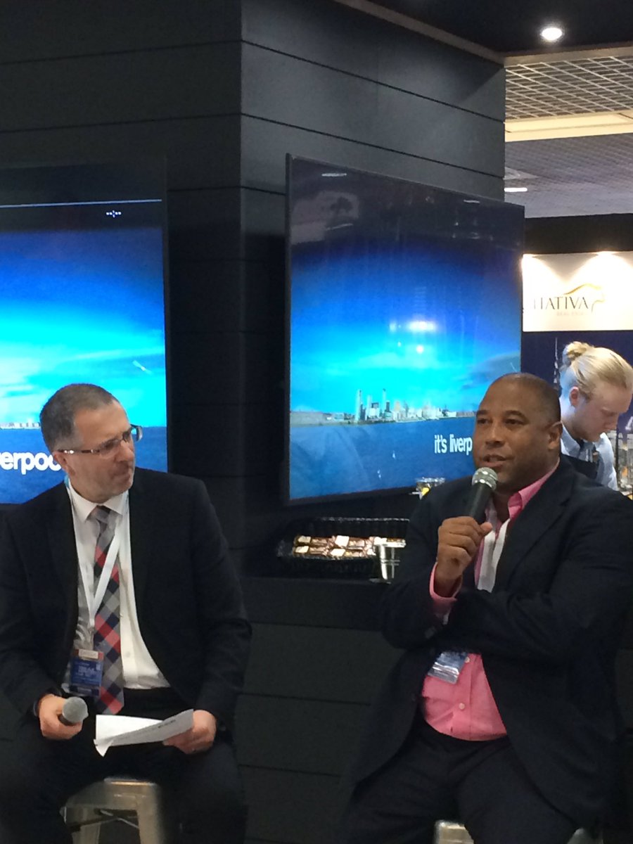 JamesSlingerTV's tweet photo. Bigging up Liverpool - John Barnes and Mark Basnett at #Mipim https://t.co/RS1kEKzDsC