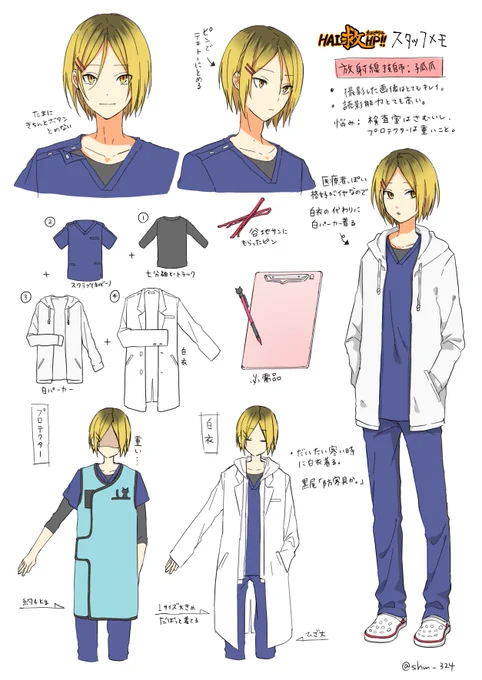 細かい設定をちょっと考えてみました。とても楽しい。全員分描きたいですが… 