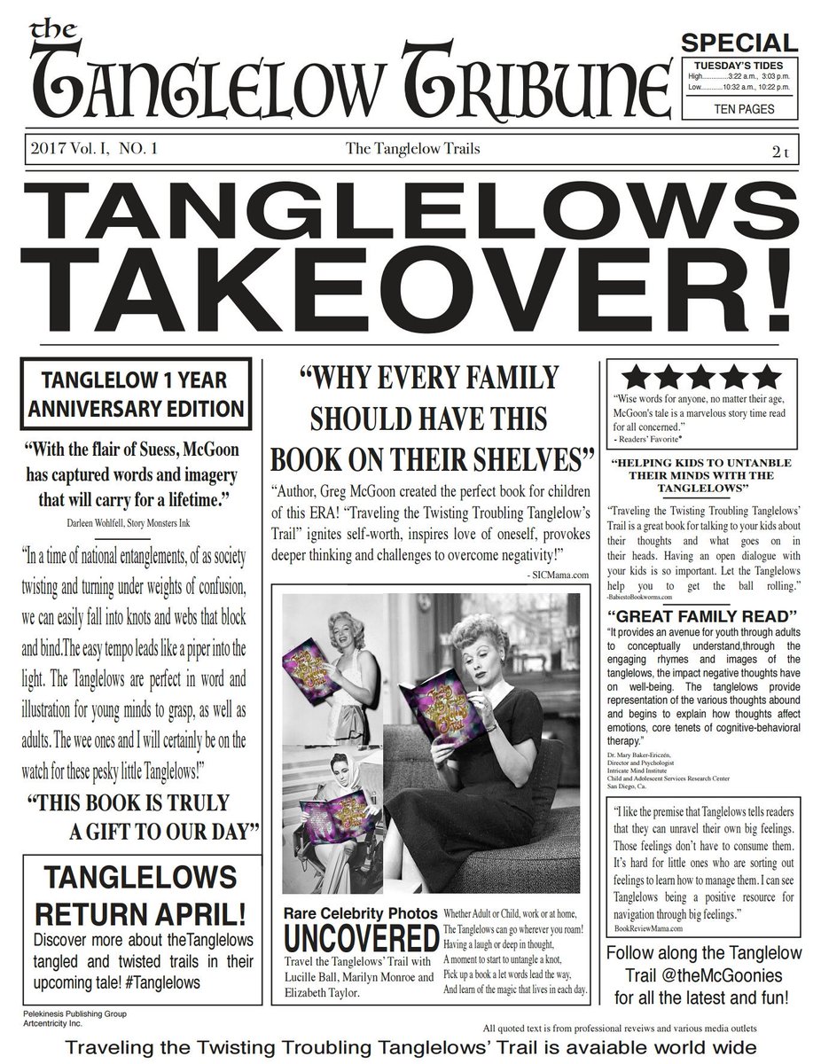 TheMcGoonies's tweet photo. EXTRA EXTRA! A special #TanglelowTuesday in honor of tomorrow's #Tanglelows 1 year anniversary. 😁 https://t.co/mCjcJi8ITx https://t.co/hUeqPjTGx6