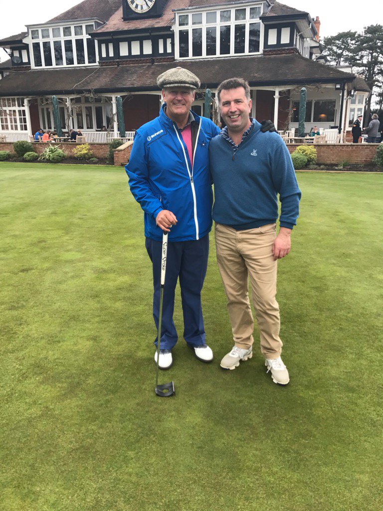 Safely through to rnd 2 of #sunningdalefoursomes great playing @SandyLyle1 #boyhoodhero