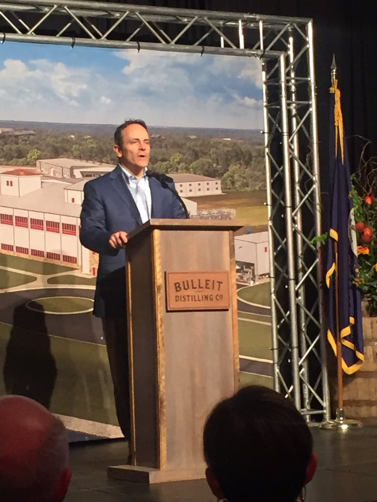 Ash_SenNews's tweet photo. Gov. Bevin welcomes Bulleit Bourbon to Shelby County. https://t.co/aS72aPHKfM