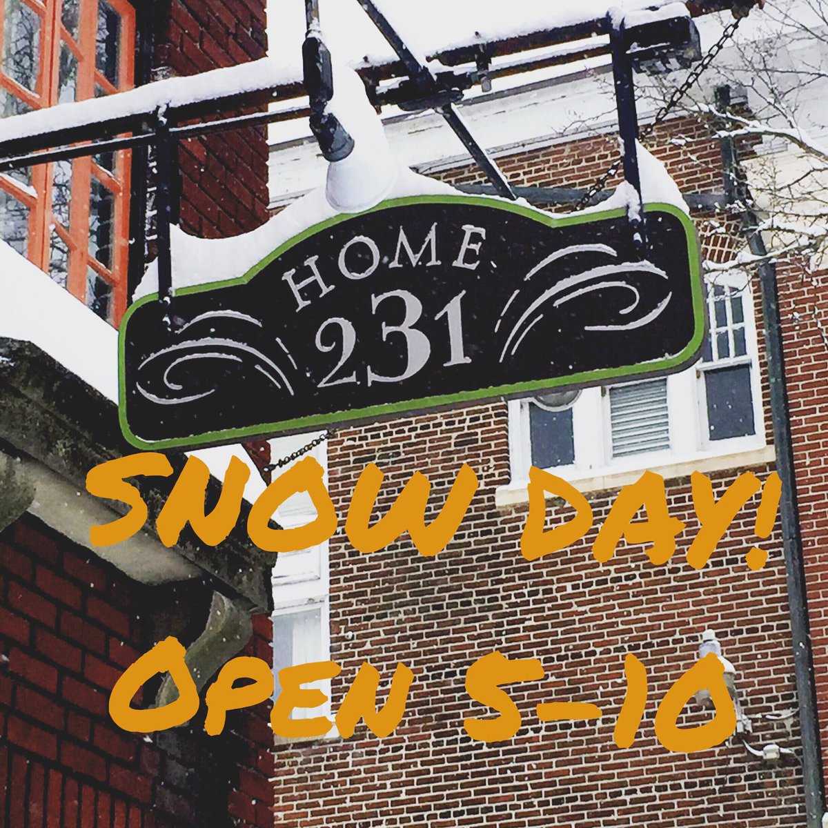 Work up an appetite shoveling and come eat dinner with us!