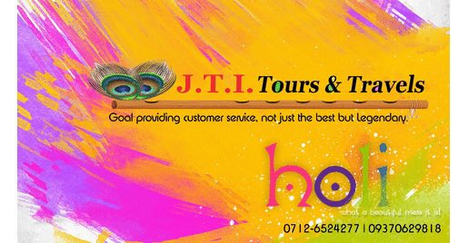 JTITOURSTRAVELS's tweet photo. Happy Holi https://t.co/sbjdLgIkR5
