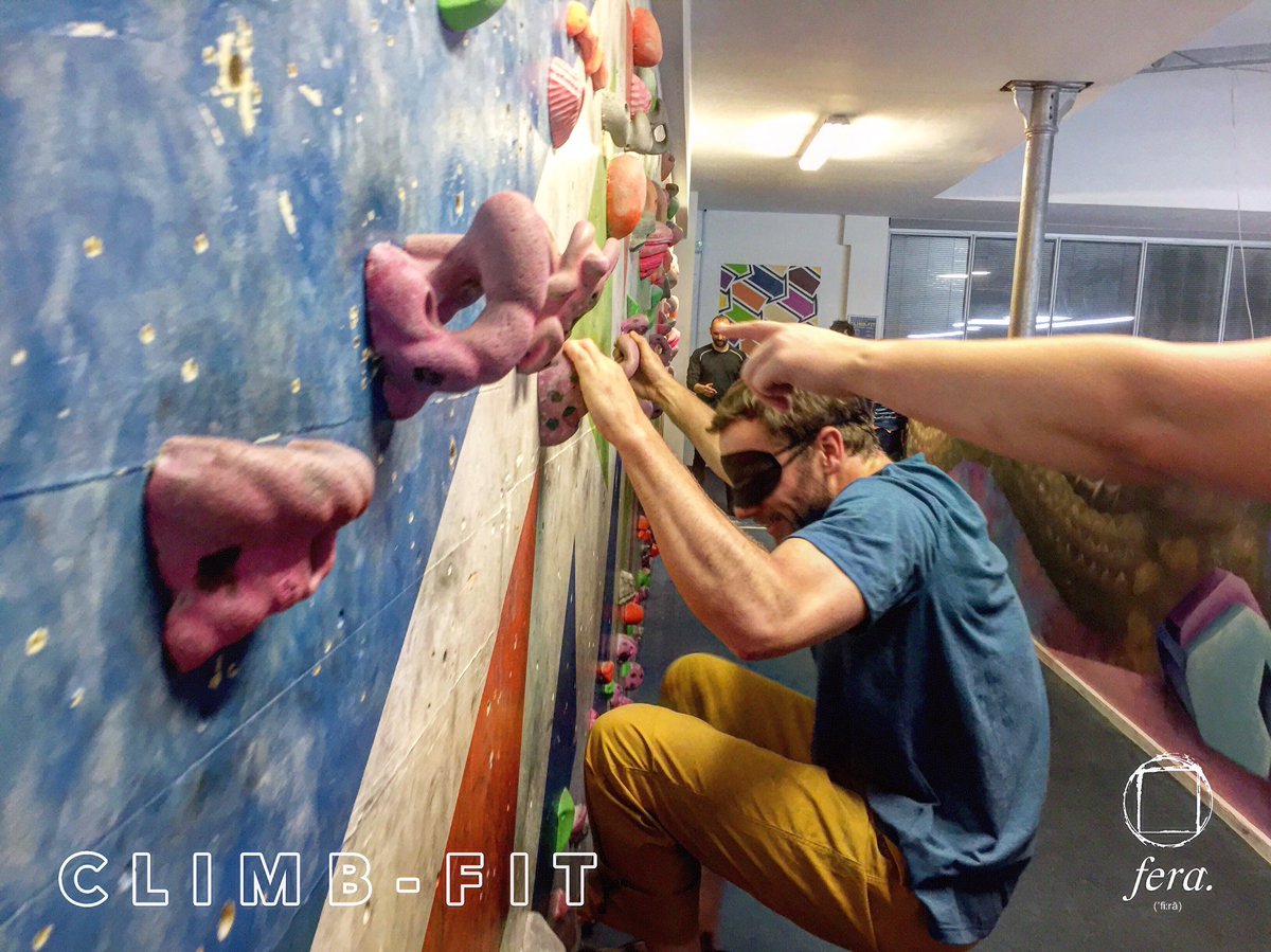 Last's night CLIMB-FIT session had the blindfolds thrown in for good measure. 
Every Monday 7pm at @rockoverclimbing