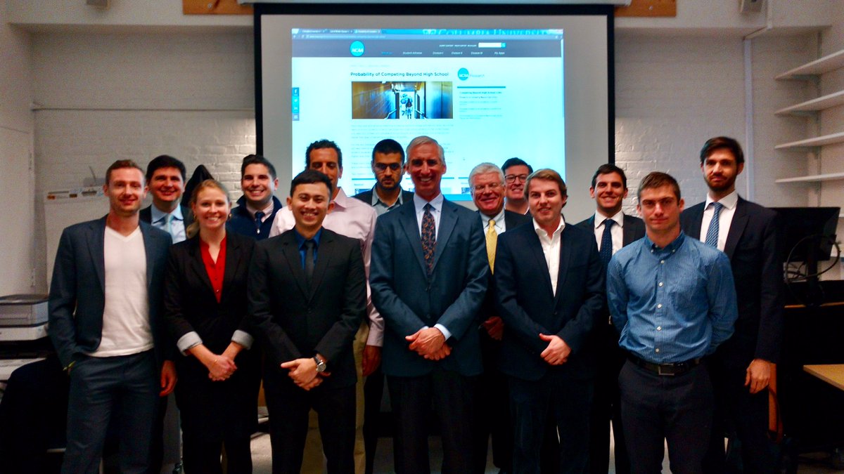 ISDEUSA's tweet photo. Oliver Luck, Executive VP of Regulatory Affairs at the @NCAA, offers his expertise in class to kick off the semester @CU_SPS_Sports. https://t.co/GFcy2921Jx