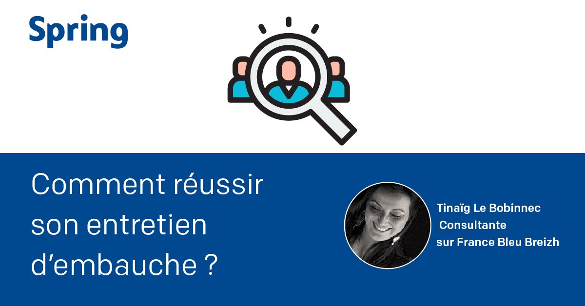 LHHrsFR's tweet photo. Comment réussir son entretien d'embauche ? @CTinaig, consultante Spring vous répond sur @Francebleubzh : https://t.co/5hJEEtVWKq #RH #Emploi https://t.co/qR50YZoibM