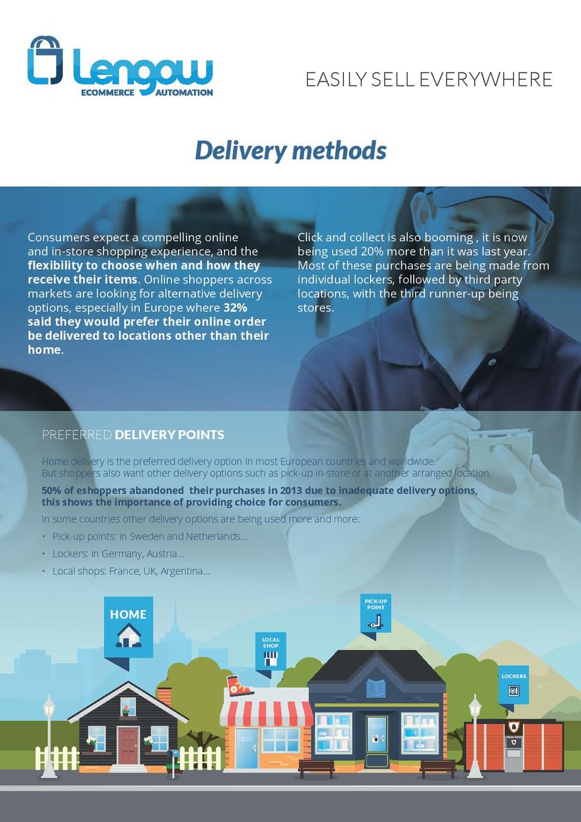 lengow's tweet image. Check out our guide about #deliverymethods in Europe! #Ecommerce bit.ly/2mmTYsh
