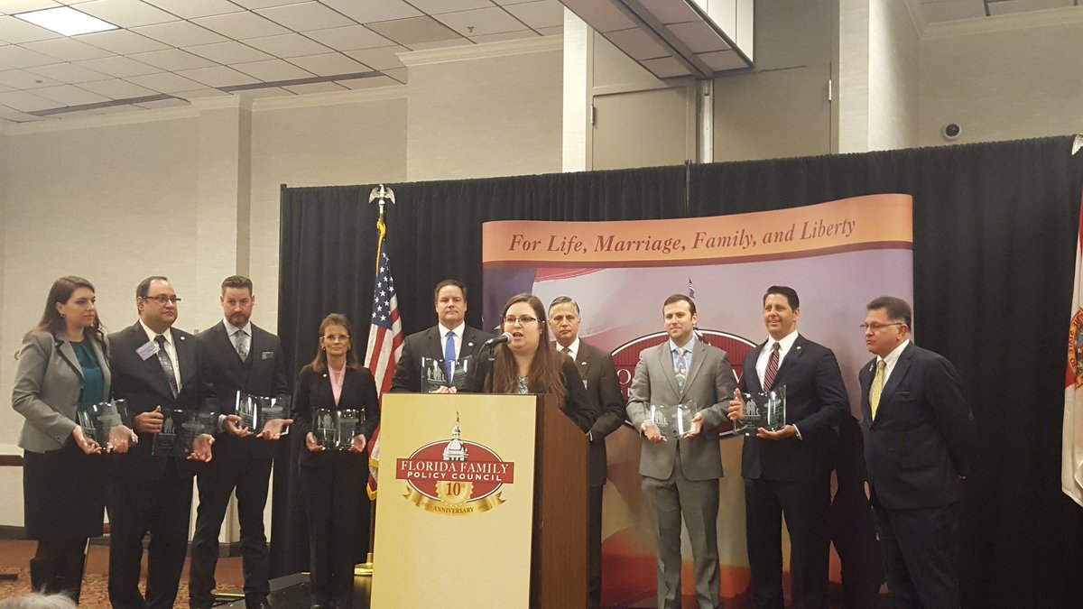 FLFamilyVoice's tweet photo. Today at #ProFamilyDays Prayer Breakfast we recognized some of our pro-life pro-family champs! @isayray @voteforjennifer @gregsteube https://t.co/v6omAbvbSt