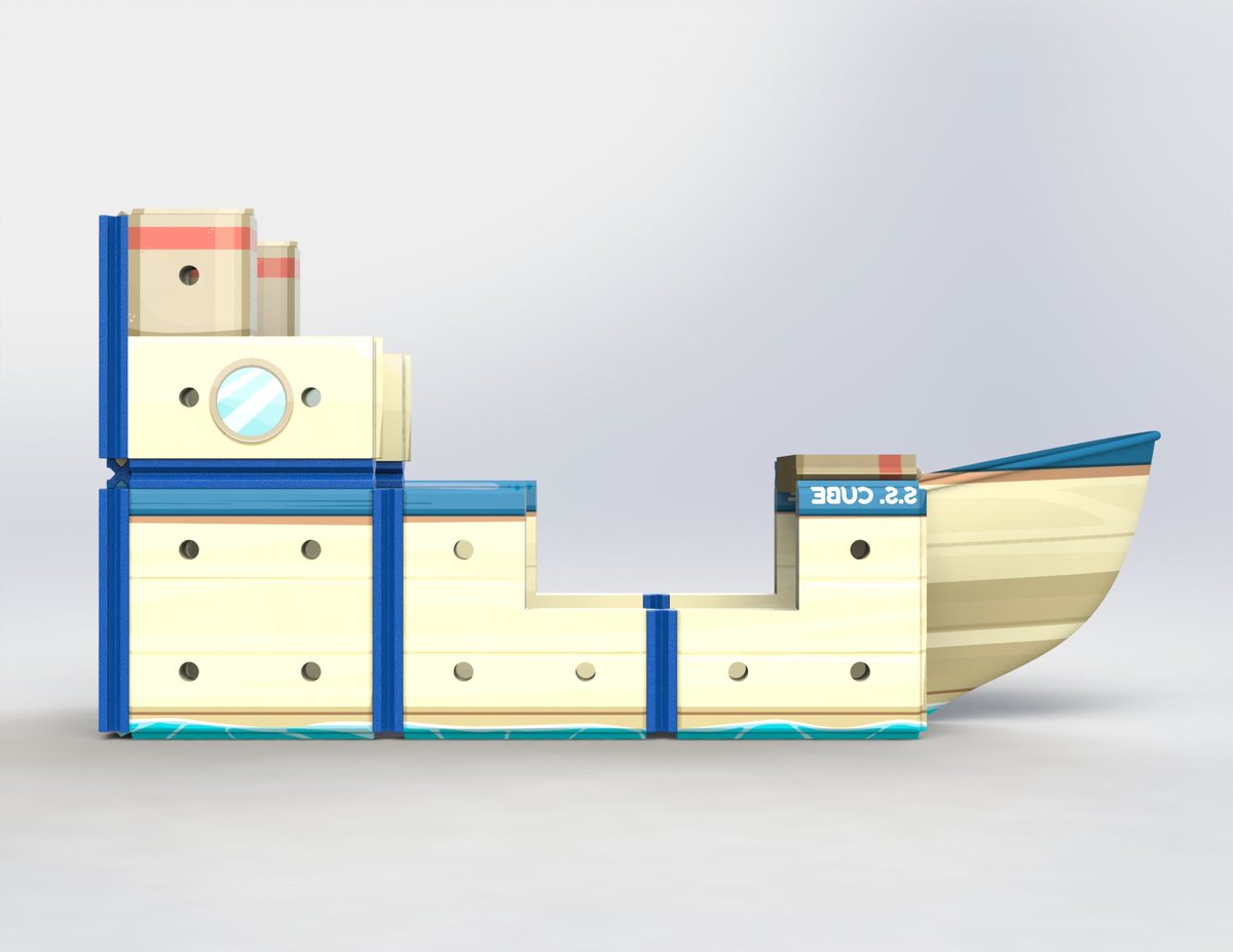 childstorytime's tweet image. Here is our CreatiCUBE boat and yes it does float!  Hopefully you guessed the boat!  #Creativestyles  #CreatiCUBE  #createyourcubecontest
