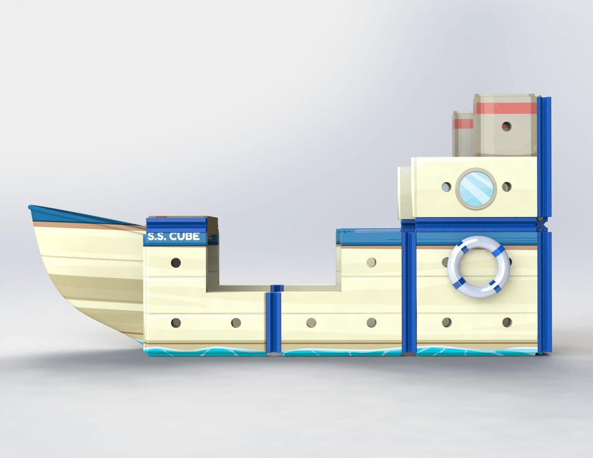 childstorytime's tweet image. Here is our CreatiCUBE boat and yes it does float!  Hopefully you guessed the boat!  #Creativestyles  #CreatiCUBE  #createyourcubecontest