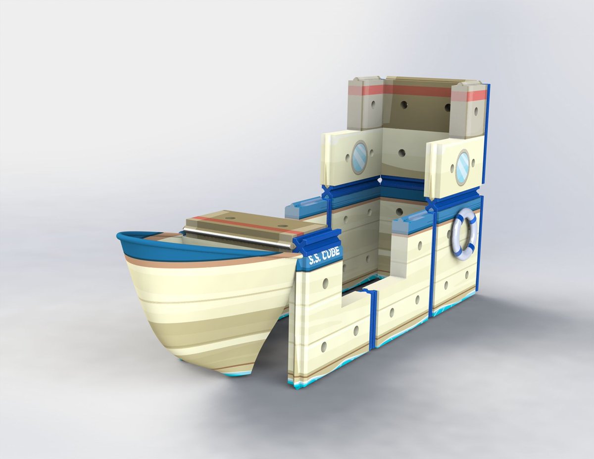 childstorytime's tweet image. Here is our CreatiCUBE boat and yes it does float!  Hopefully you guessed the boat!  #Creativestyles  #CreatiCUBE  #createyourcubecontest