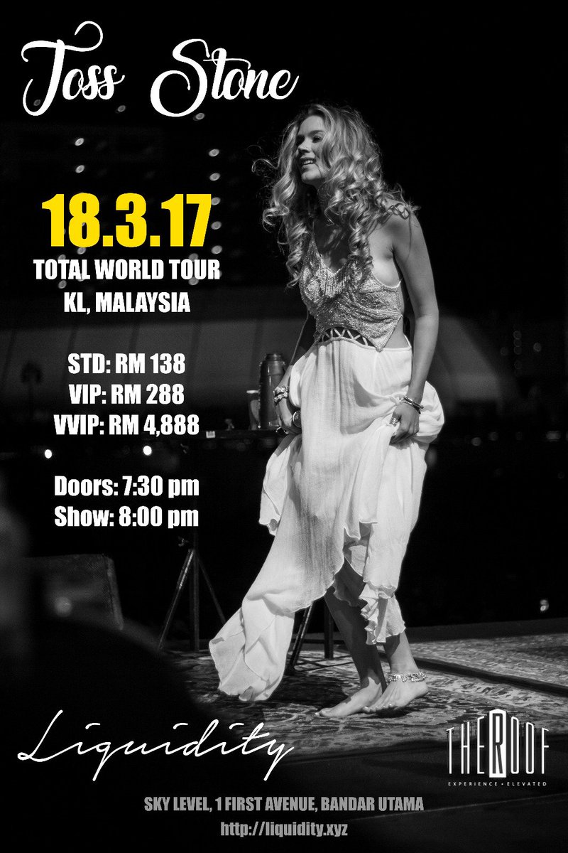 JossStone's tweet image. I'm coming to The Roof, Bandar Utama #KualaLumper #Malaysia 🇲🇾 on March 18th. Tickets are still available: -liquidity.xyz/events/bandnig… …