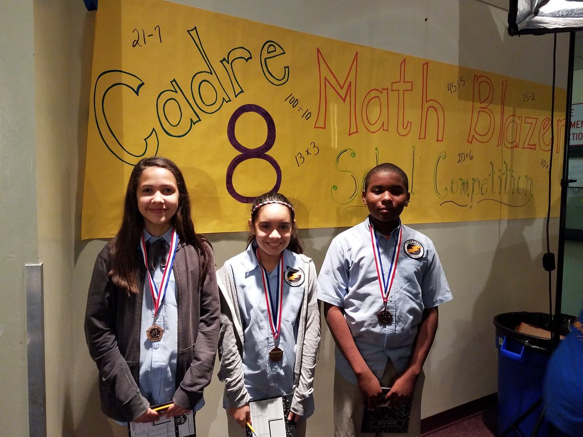 Fifth grade students had a great time at the Cadre 8 Math Blazer Competition. So proud of you!