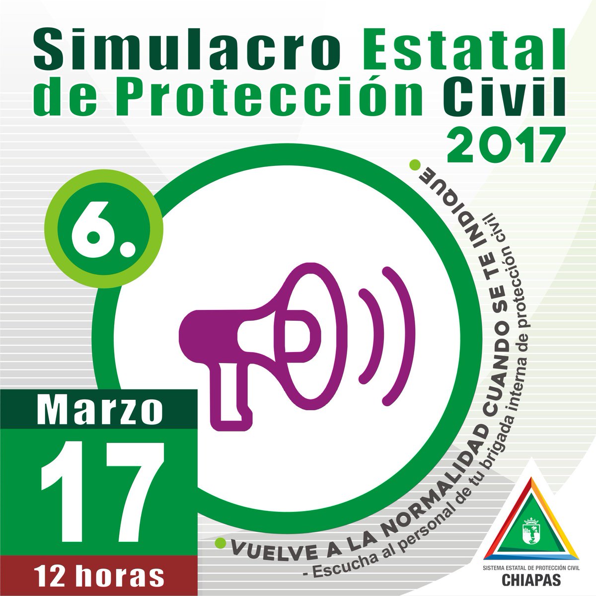 pcivilchiapas's tweet photo. #Paso6 Vuelve a la normalidad cuando te lo indiquen. Y recuerda que los simulacros deben ser de manera constante. @Luis_Manuel_GM @VelascoM_ https://t.co/PMzZHiIxHV