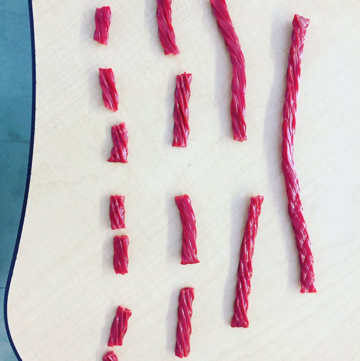 MrsWojcichowsky's tweet photo. ##numeracy #ecsdawesome #mathfractions #licorice #mathyoueat https://t.co/D2j0KwT4ZQ