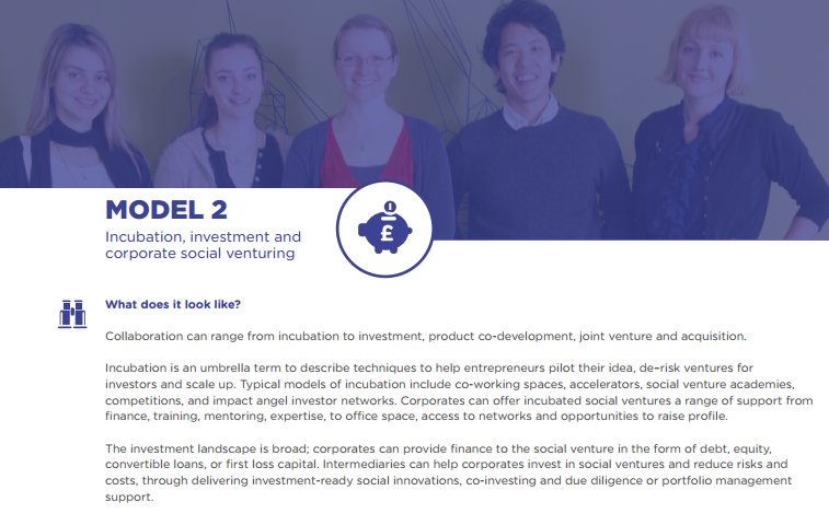 UnLtd's tweet photo. We looked at 4 models that corporates can collaborate with social entrepreneurs for social impact - https://t.co/k1x4s0RB2y https://t.co/1WEC6oN1po