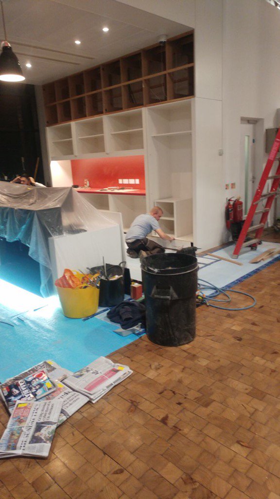 Collfin's tweet image. Associated Press Camden - Installation of New Reception Joinery Unit in progress over last weekend