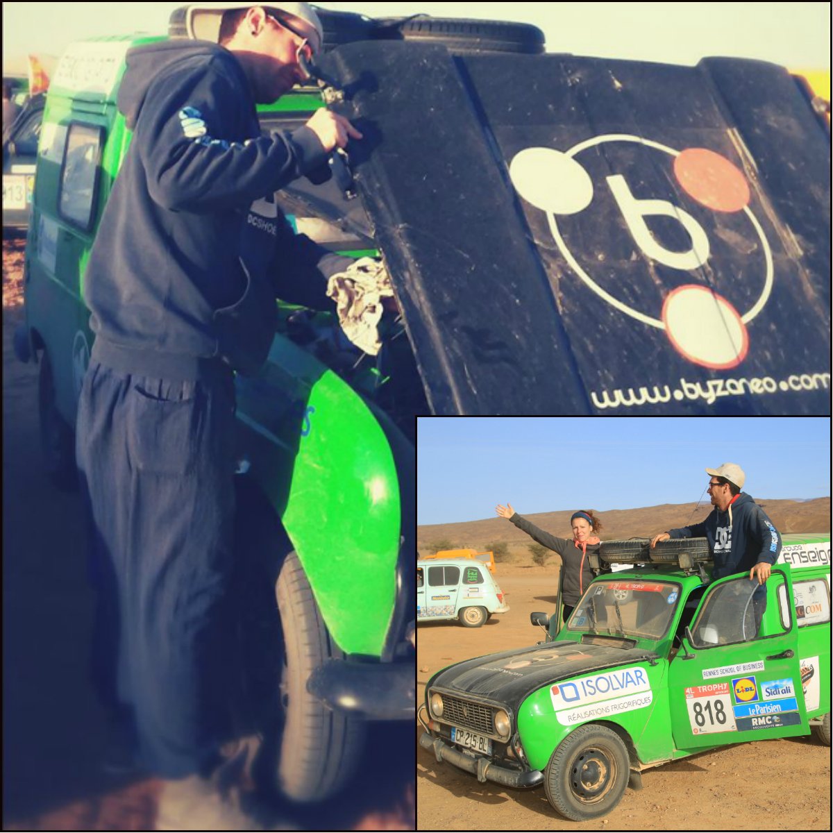 Byzaneo's tweet photo. Byzaneo a eu le plaisir de sponsoriser l'équipe de Romuald au #4LTrophy2017.
Classement final : 43/1500.
Félicitations à l'équipage 818 ! https://t.co/V96UcWQH8x