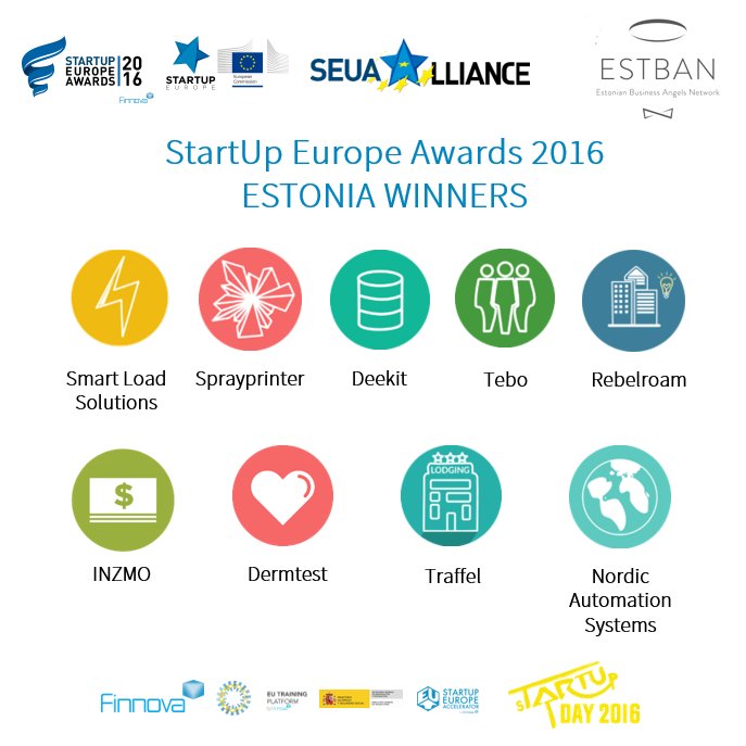 StartUpEUAwards's tweet photo. #Estonia has already selected their winning #startups for #SEUA16 Meet this 9 amazing finalists that will compete in the European final https://t.co/A4IxQz4w15