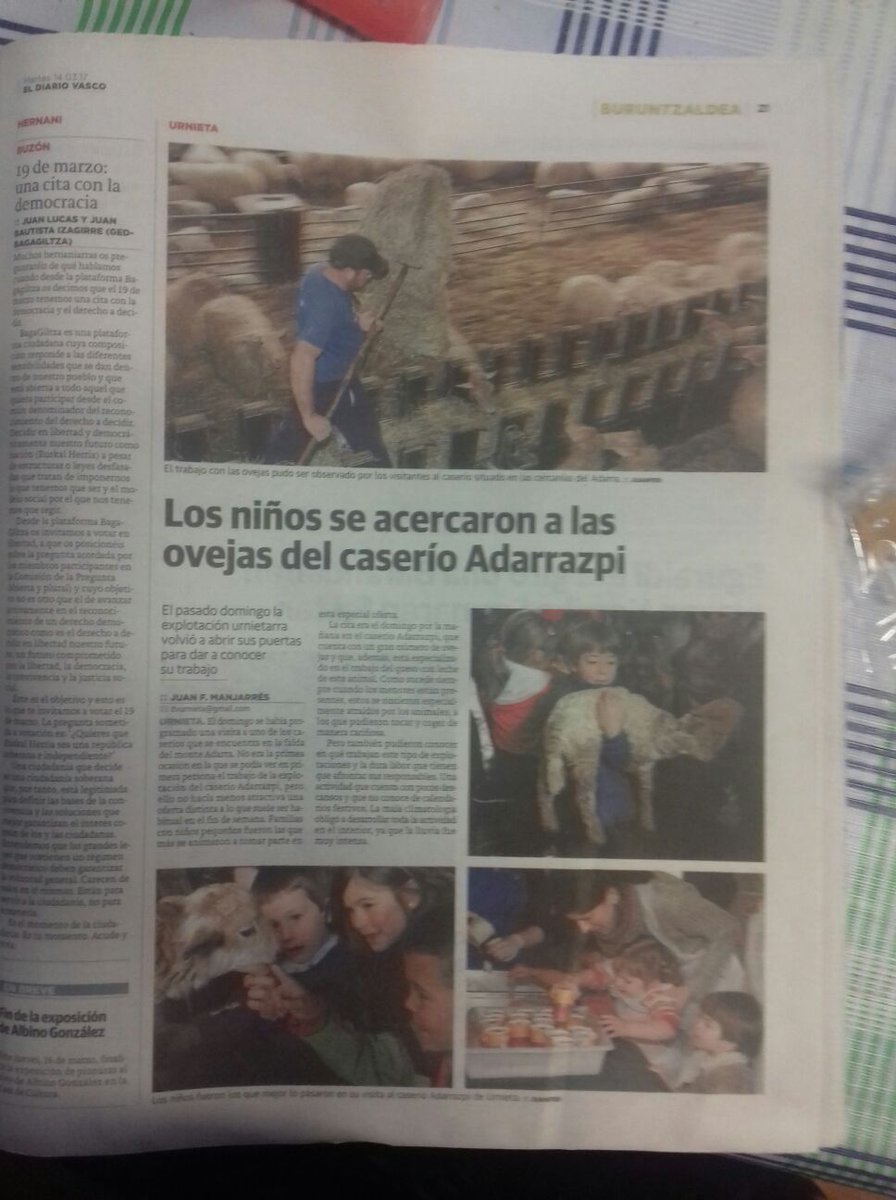 basquecooltour's tweet photo. #ADARRAZPI | Igandeko bisitaldia egunkarietan / La visita del domingo en la prensa #basquecooltour #idiazabal #gazta https://t.co/LaGBy59FCj