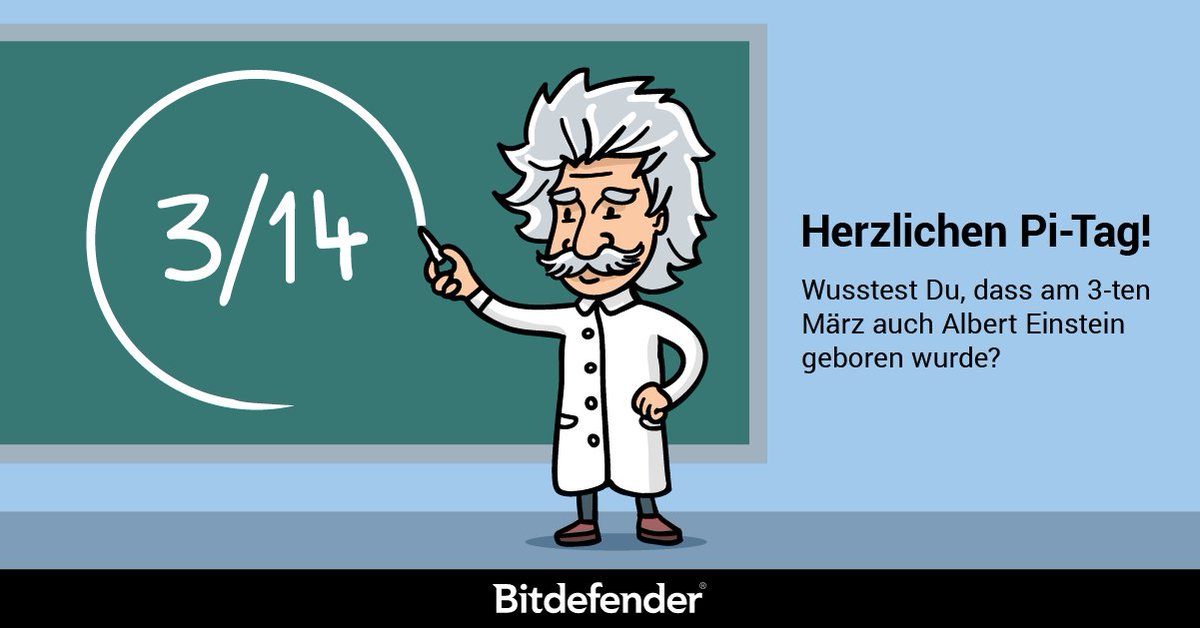 BitdefenderDACH's tweet photo. Herzlichen Pi-Tag! #PiDay 
#Pi #PiTag #Kreiszahl https://t.co/fUAVGjF6Y6