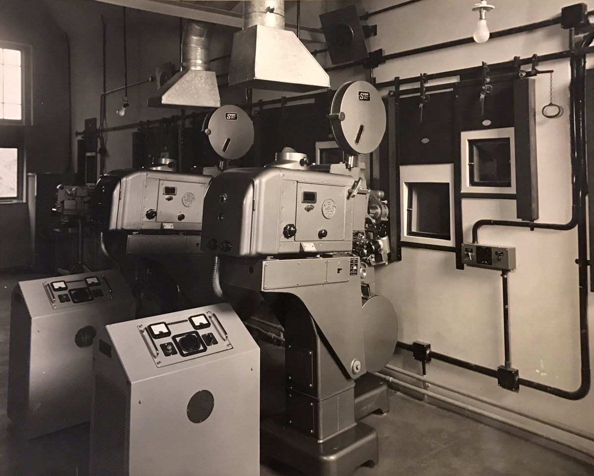 AssemblyHT's tweet photo. I've just found this. A photograph of the Noverre projection room. @CinemaCityEdu #cinema #norwich https://t.co/QSI6BXzyN6