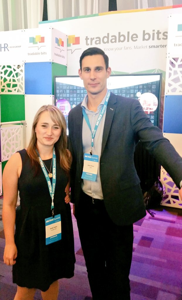 Meeting Instagram friends in real life! <a href="/techspaceyvr/">The High Technology Facilities Group</a> and <a href="/emilysaratweets/">Emily Taylor</a> chatting about creative marketing for #BCTECH