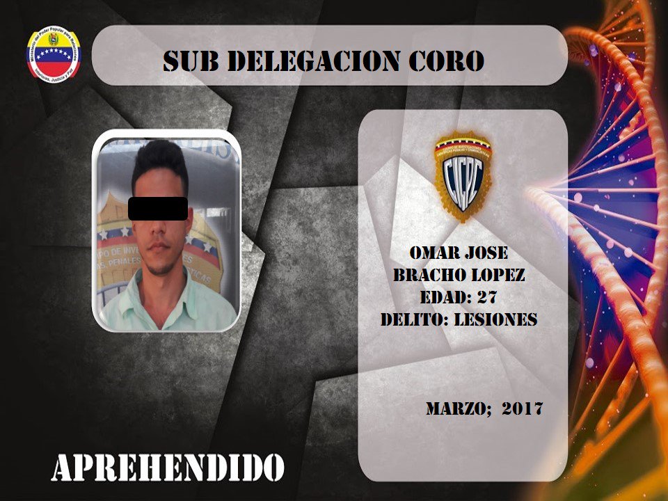 @sdcorocicpc  CAPTURA DE MANERA FLAGRANTE UN SUJETO POR DELITO DE LESIONES <a href="/cramirezCICPC/">Ramirez CICPC</a> <a href="/cacsvzla/">Cesar Cardenas</a> <a href="/Falcon_Cicpc/">DELEG ESTADAL FALCÓN</a>