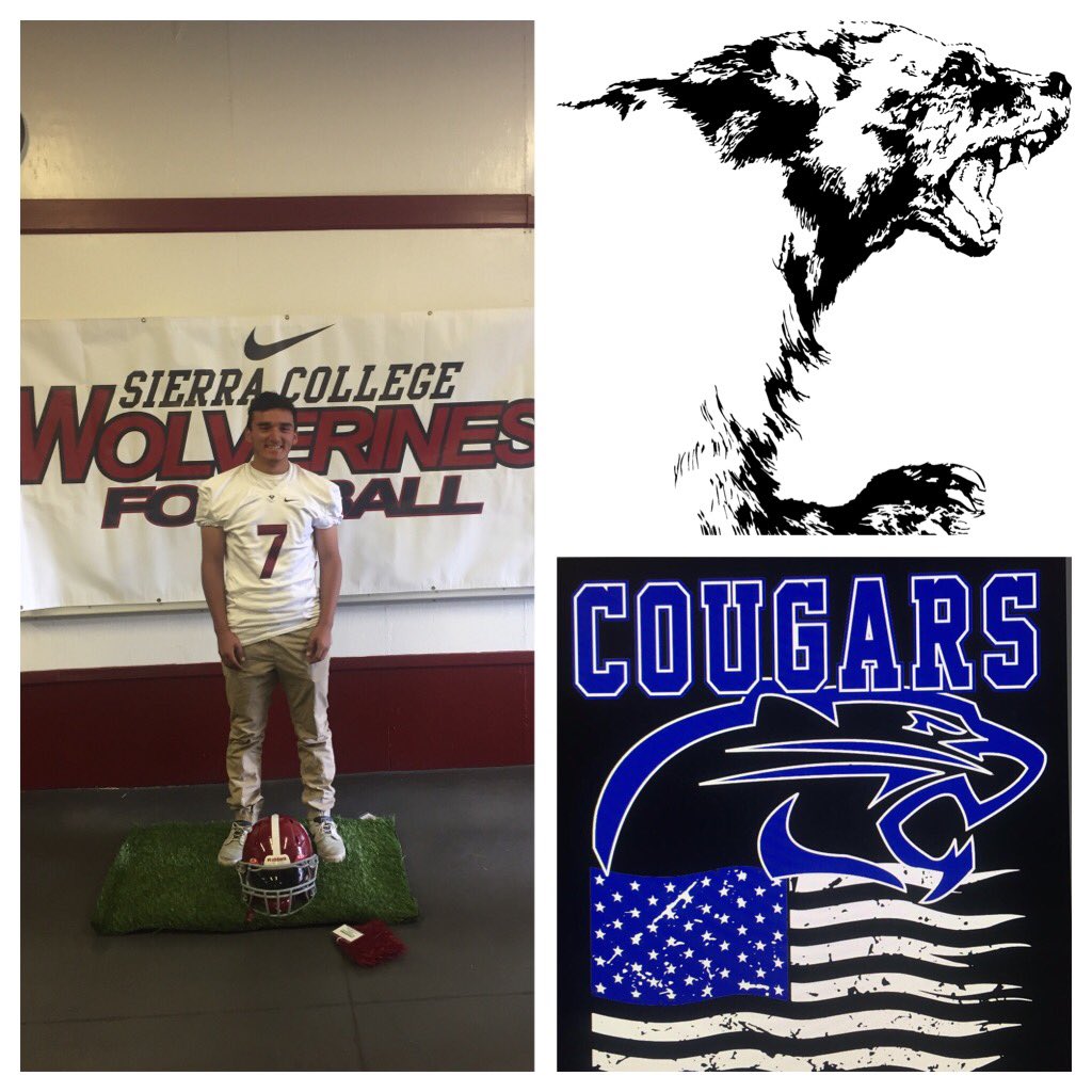EDCOUGARBALL's tweet photo. Fernando Esparza #17 has committed to play Football for Sierra College. Go Wolverines! https://t.co/SVQDwlzVYO