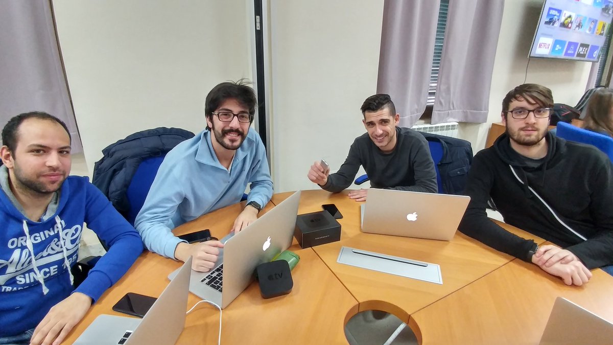 MicheleDiCapua's tweet photo. A brand new challenge. Design and develop for the tvOS... A ready to go group. #iOSFoundation #UniParthenope. https://t.co/2VBpusinuA