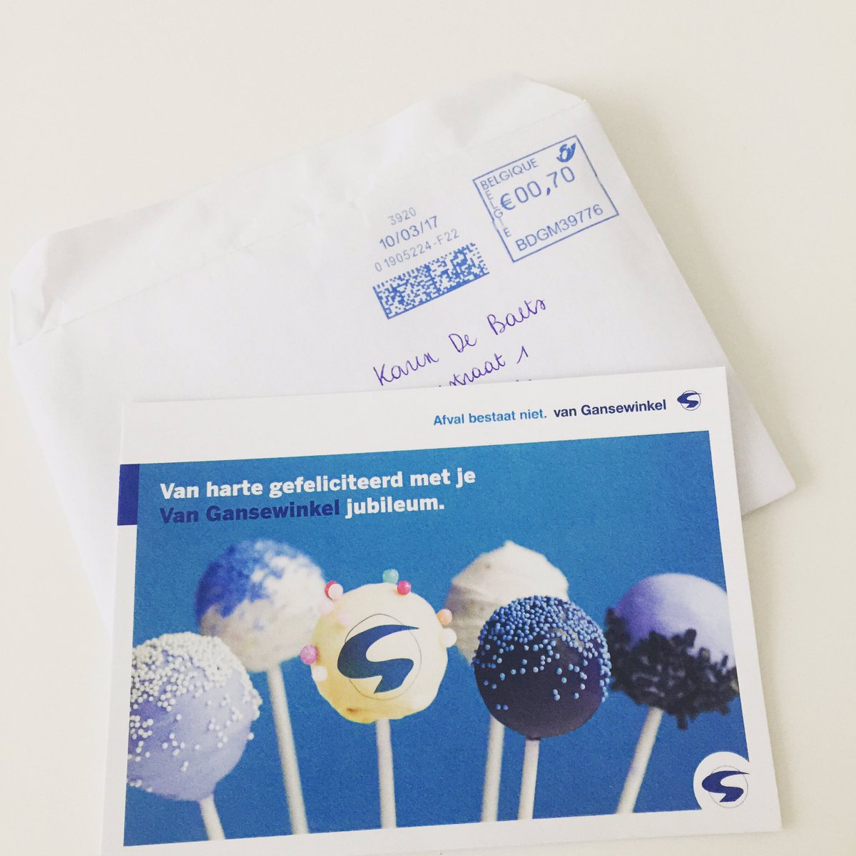 karendebaets's tweet photo. Thanx for the birthdaycard!@van_gansewinkel @renewi_plc #twaalfjaareneenhalfancieniteit #vangansewinkel #wastenomore https://t.co/YYeEaFAgN8