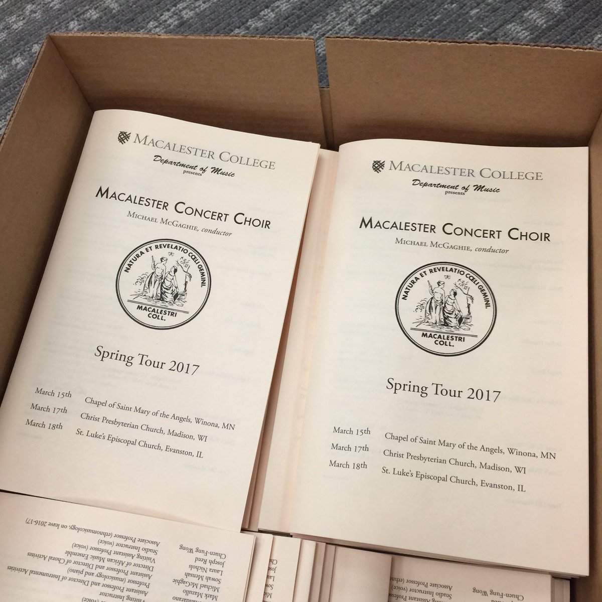 #mac2021, come hear us on tour this week! All concerts are free. WINONA 3/15 7:30pm, MADISON 3/17 7:30pm, EVANSTON 3/18 7:00pm.