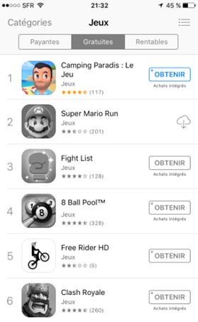 "Camping Paradis : Le Jeu" est classé numéro 1 sur l'AppStore ! Bravo <a href="/JLA777/">JEAN LUC AZOULAY</a>