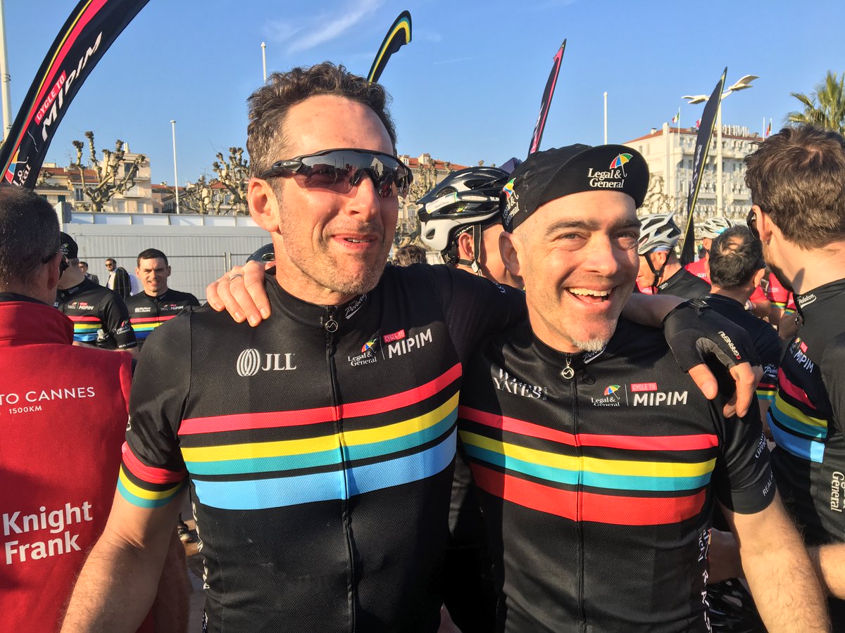Massive congratulations! Both Charles and Shawn have finished the #CycletoMIPIM and are now in Cannes ready to enjoy #MIPIM2017.