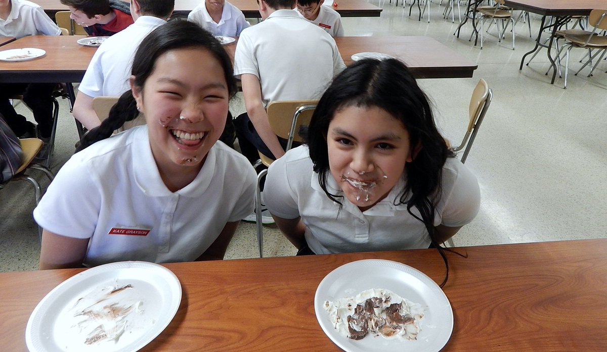 sthenryschool's tweet photo. Pi Day- Pie eating contest @sthenryschool https://t.co/Wb8StS1mLf