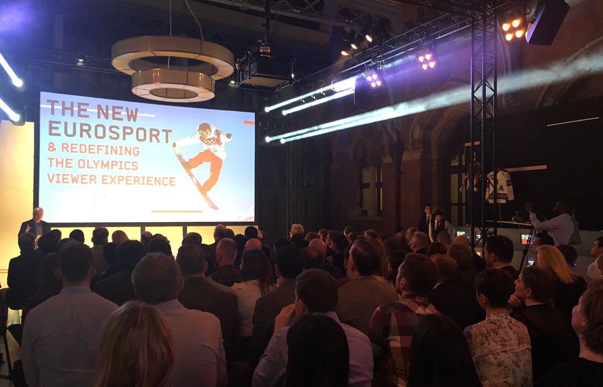 WBDsports's tweet photo. CEO @1PeterHutton explains Eurosport's new ambition and plans to redefine the @Olympics viewing experience #UPFRONT17 https://t.co/FftRzpvOm9