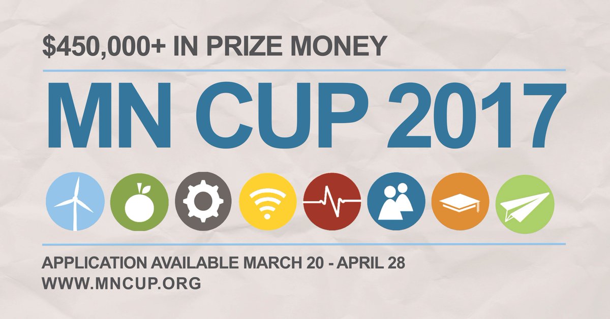 DaniellejSteer's tweet photo. Looking forward to judging 2017 @minnesotacup! MN entrepreneurs: don’t miss out on $450K+ in prize money https://t.co/QpZydFH6OZ https://t.co/oLFB4oCUr7