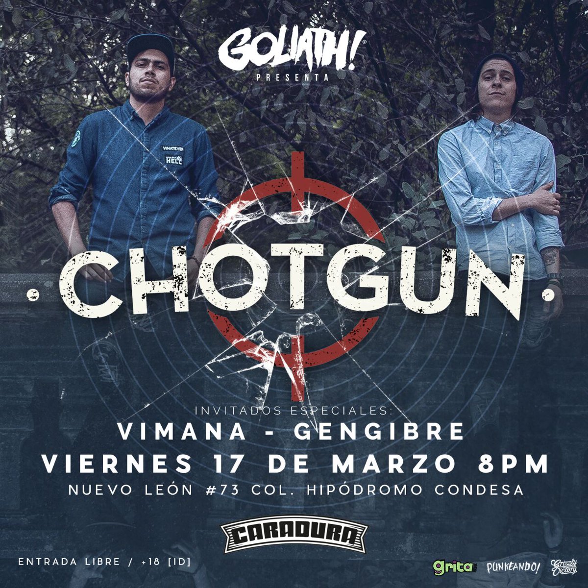 goliathclothing's tweet photo. Los esperamos este Viernes, para este gran evento junto con: @CHOTGUNMX , @Vimanamx  y Gengibre. #GoliathPresenta https://t.co/Afzfeys82M