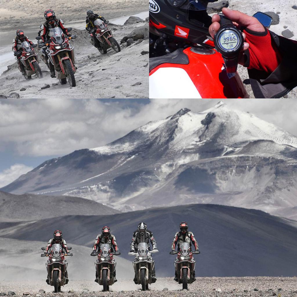HondaMotosES's tweet photo. La Africa Twin toca el cielo y consigue un nuevo record de 5.965m de altitud en el volcán Nevado Nevado Ojos del Salado (Chile y Argentina) https://t.co/MsdVhtxpUl
