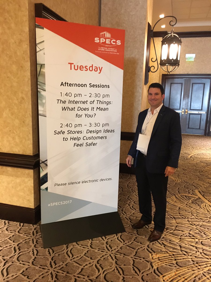 GK_ventures's tweet photo. IoTC's @GKmediaBUZZ speaking at #SPECS2017 on #IoT & the future of retail. @ChainStoreAge https://t.co/8gm3vJgb21