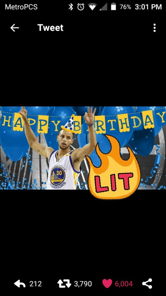 Happy birthday day Stephen Curry 