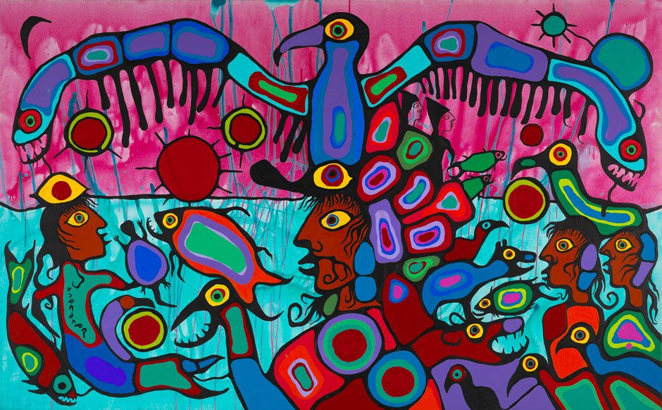 DailyArtFixx's tweet photo. #BOTD Norval Morrisseau (1932-2007) Learn about Anishnaabe/Canadian artist once dubbed the "Picasso of the North" https://t.co/9NiYhvFjn5 https://t.co/GmgxaA1eO5
