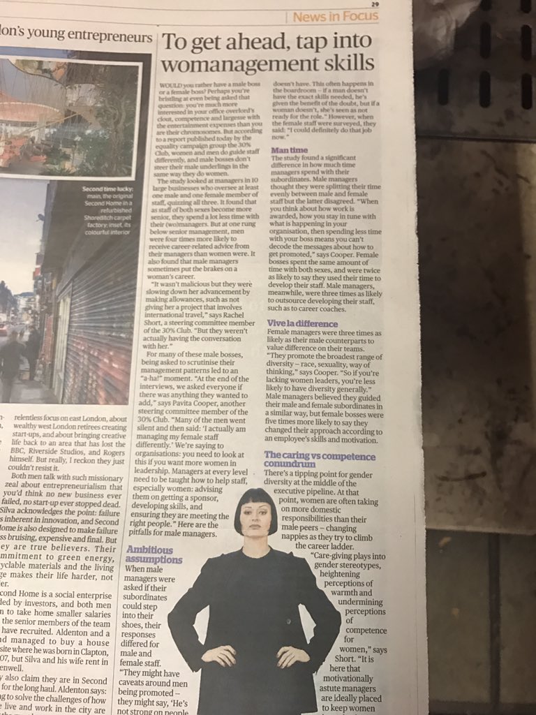 pavitacooper's tweet photo. Read about @30percentclub new pipeline research @RosamundUrwin #justaboutmanaging #womanagement https://t.co/ZSeYScOkTA