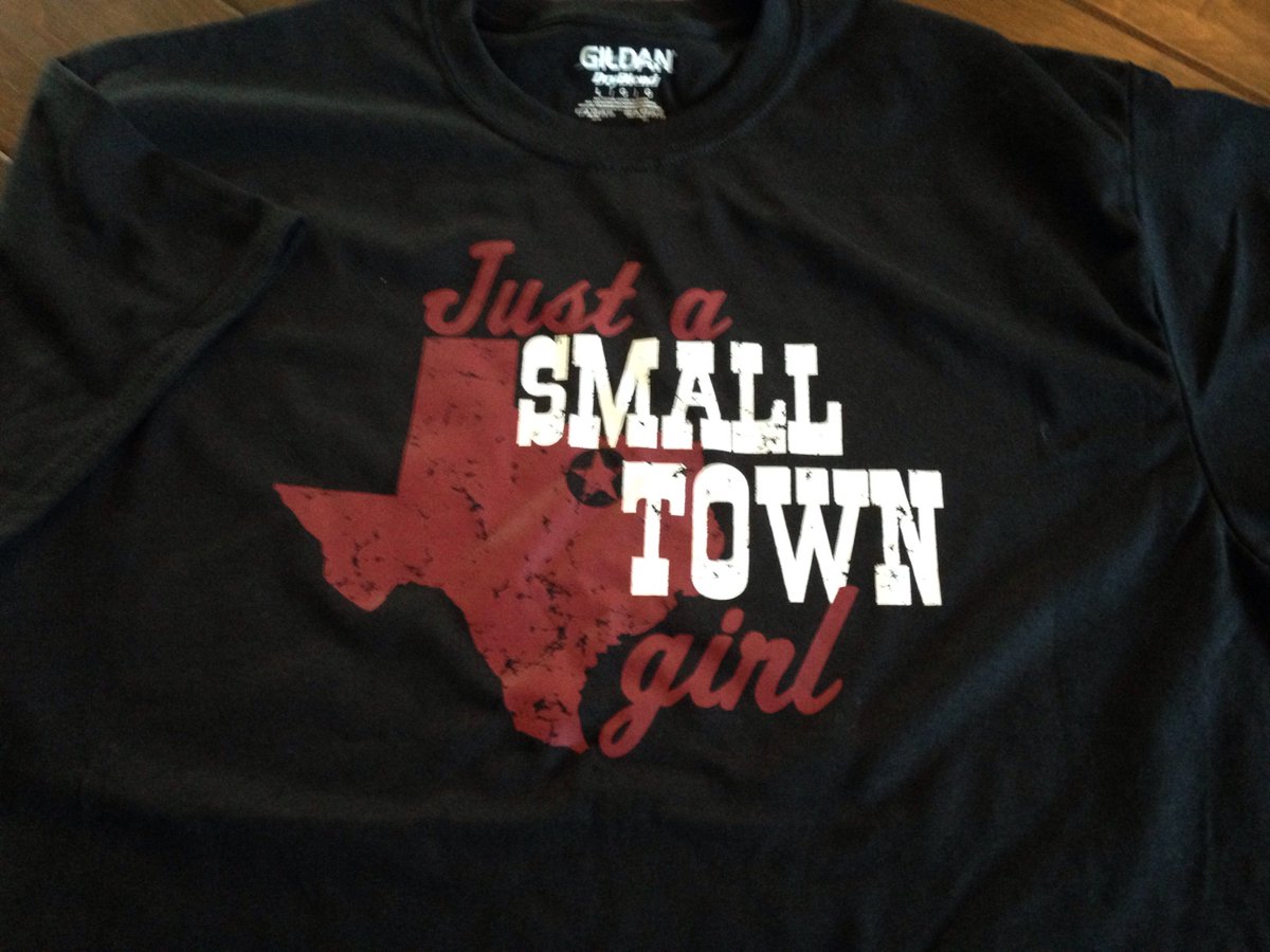 'Just a Small Town Girl' on Basic Black Tee, $15. Order here: goo.gl/forms/2X0ToreZ…